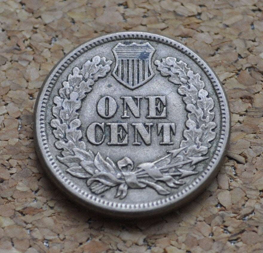 1860 Indian Head Penny / 1860 Indian Head Cent - XF details with ding on profile - Incredible Detail - Lower Price due to damage