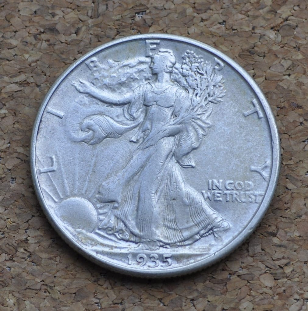 1935-D Walking Liberty Silver Half Dollar - Choose by Grade - Denver Mint - 1935-D Half Dollar / 1935D Liberty Half Dollar - 1935D WLH