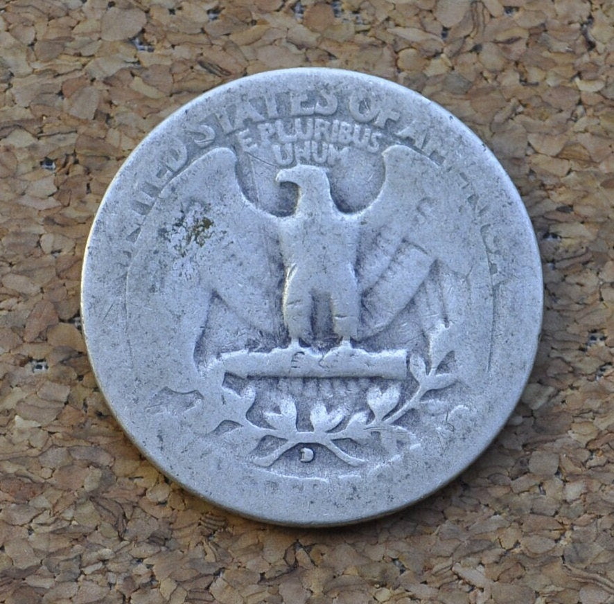 1935-D Washington Silver Quarter - Denver Mint - 1935 D Washington Quarter - Washington Silver Quarter - 1935 Denver