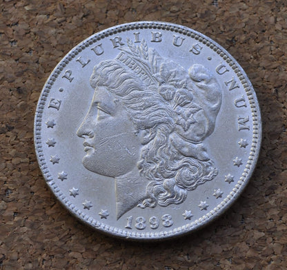 1898 Morgan Silver Dollar - AU (About Uncirculated) / Incredible Detail & Great Date - 1898 P Morgan Silver - 1898P Silver Dollar AU50