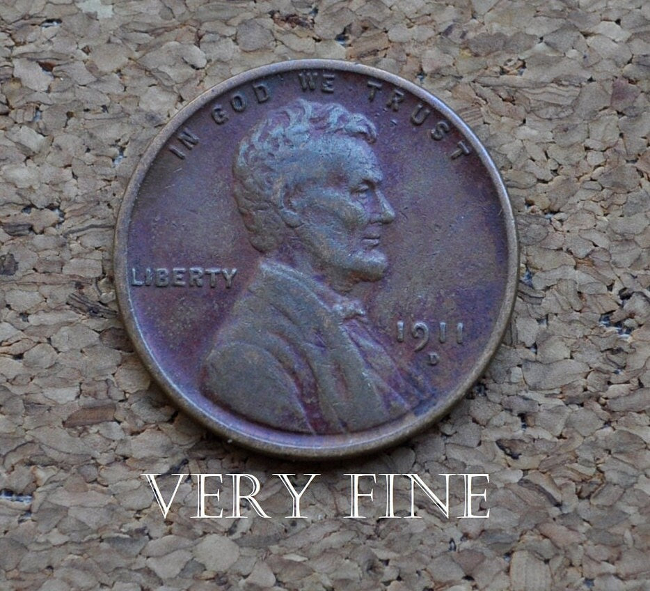 1911-D Wheat Penny - Choose by Grade - AG - VF (About Good to Very Fine) - 1911 D Wheat Ear Cent - Denver Mint - Better Date & Mint