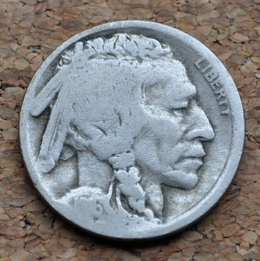 1916-D Buffalo Nickel - Better Date - VG (Very Good) Condition - Denver Mint - 1916 D Buffalo Indian Head Nickel 1916D