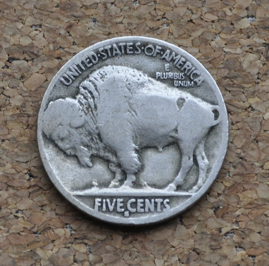1916-S Buffalo Nickel - Better Date - G-VG (Good to Very Good) Choose by Grade - San Francisco Mint 1916 S Buffalo Indian Head Nickel 1916 S