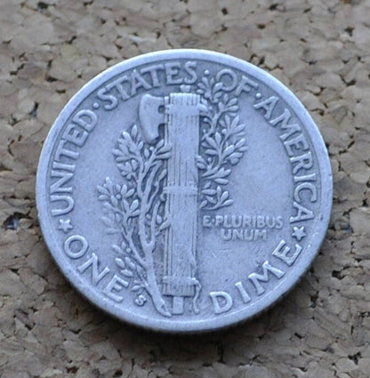 1937-S Mercury Dime - Choose by Grade / Condition - San Francisco Mint - Silver Dime - 1937 S Mercury Dime
