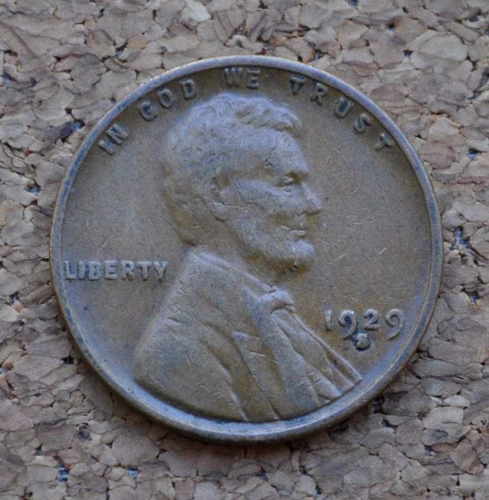 1929-S Wheat Penny - F-EF (Fine to Extremely Fine) Condition - Choose By Grade - 1929 S Wheat Ear Cent