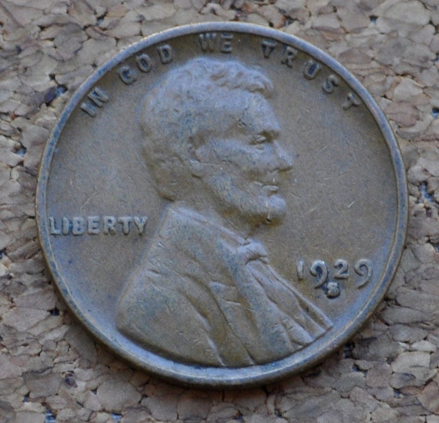 1929-S Wheat Penny - F-EF (Fine to Extremely Fine) Condition - Choose By Grade - 1929 S Wheat Ear Cent