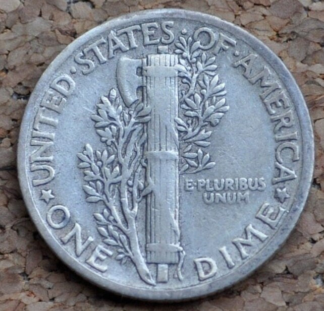 1931 Mercury Silver Dime - Philadelphia Mint - VF (Very Fine) Grade / Condition - 1931P Dime - Great Depression Era Coin - 1931-P Mercury