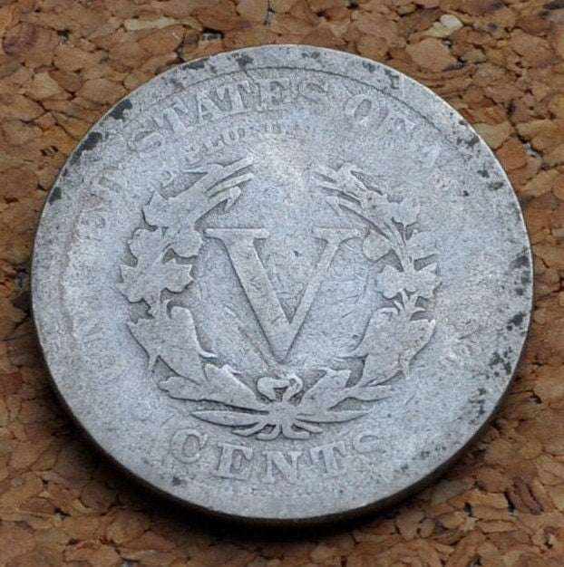 1898 V Nickel - G (Good) Grade / Condition - 1898 Liberty Head Nickel - Philadelphia Mint - Better Date - Nickel Collection