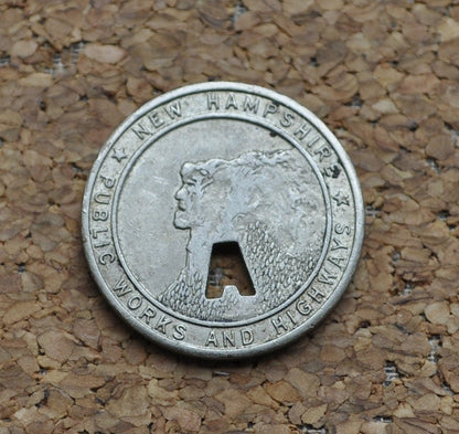 New Hampshire Toll Tokens - Old Man On the Mountain - Transit Authority - NH Toll Token - Vintage NH State Toll Token Small Version