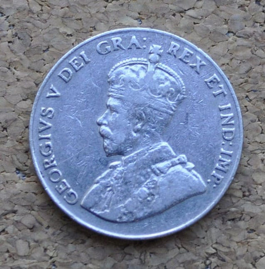 1929 Canadian Nickel - XF (Extremely Fine) Grade - King George V - 5 Cent Coin Canada - Collectible Vintage Currency