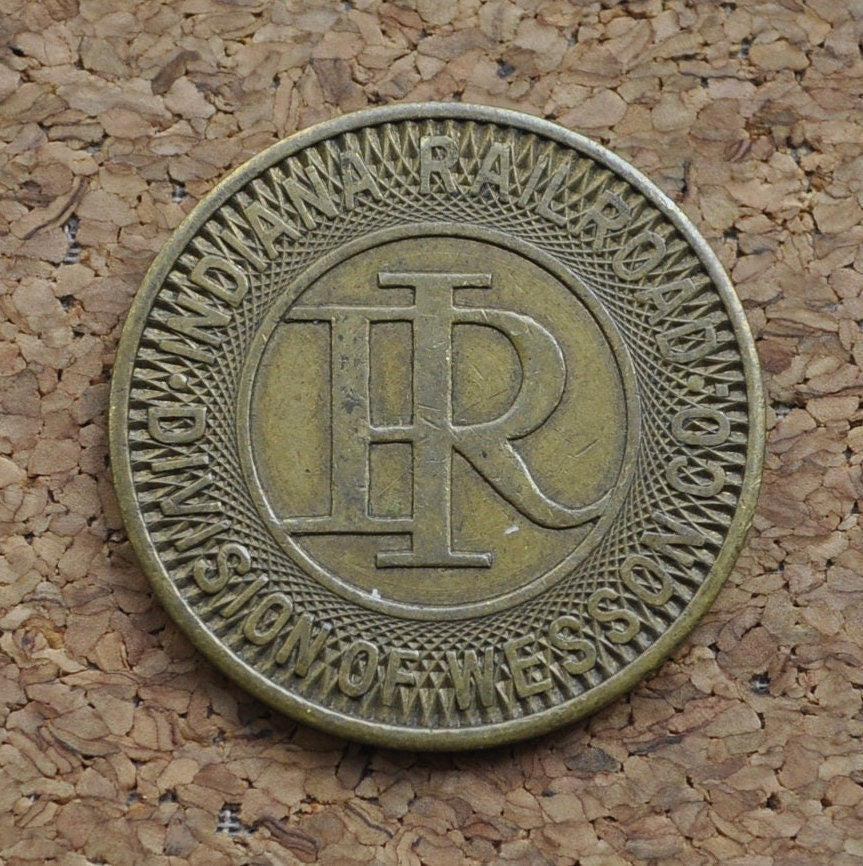 Indiana Railroad Token - Division of Wesson Co - Good For One Fare - Vintage Indiana Token - Railroad Tokens