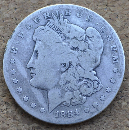 1884-S Morgan Silver Dollar - VG (Very Good) Grade /  Condition & Great Detail - Semi-Key Date - San Francisco Mint - 1884-S Morgan