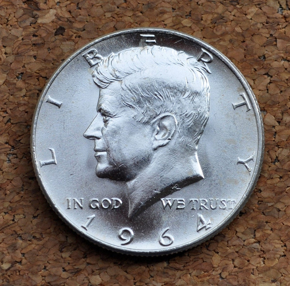 1964 Kennedy Silver Half Dollar - MS60 / BU (Uncirculated) Condition BU - First Year of Issue - 1964 Half Dollar - 1964 Silver JFK Half