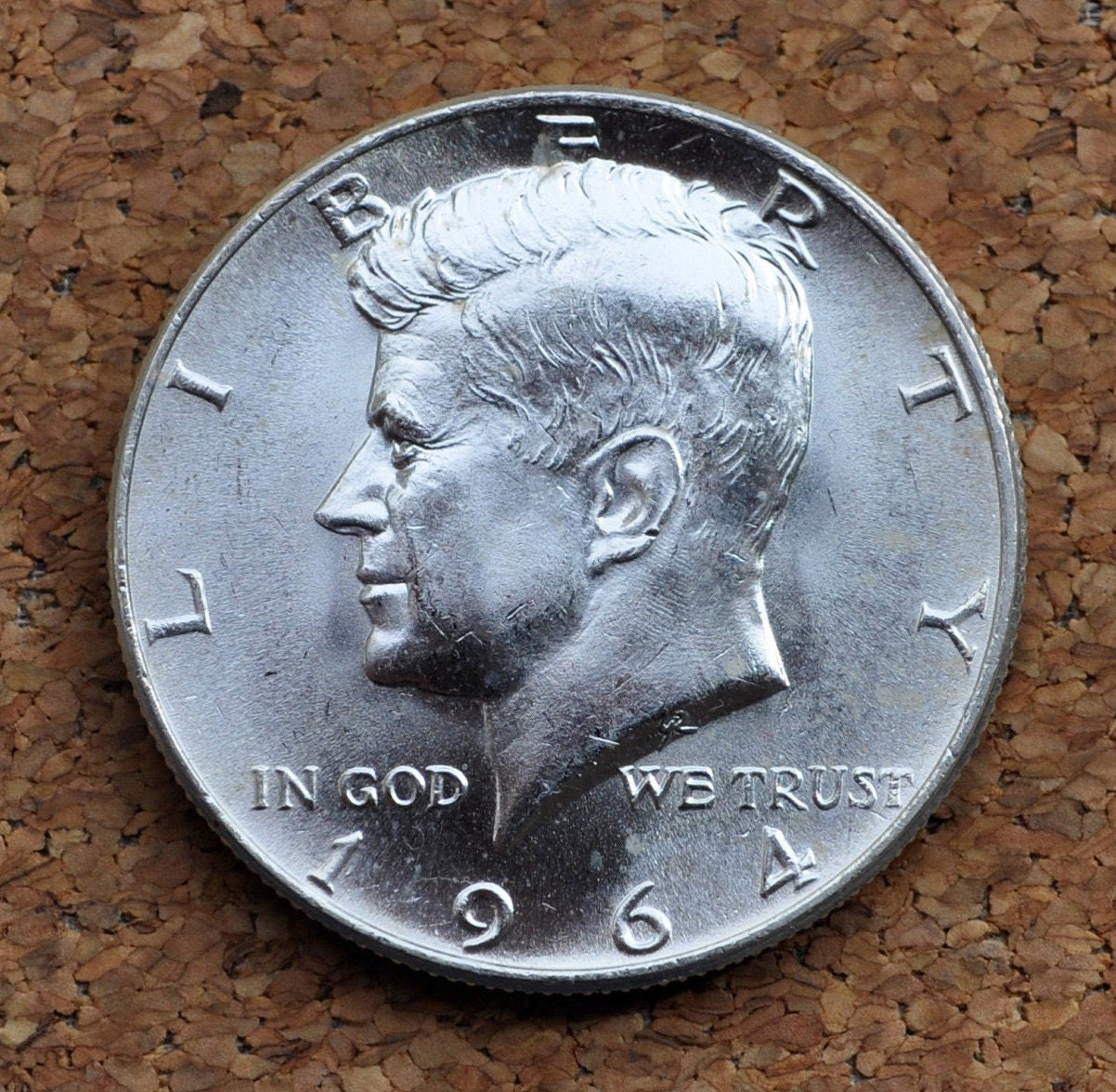 1964 Kennedy Silver Half Dollar - MS60 / BU (Uncirculated) Condition BU - First Year of Issue - 1964 Half Dollar - 1964 Silver JFK Half