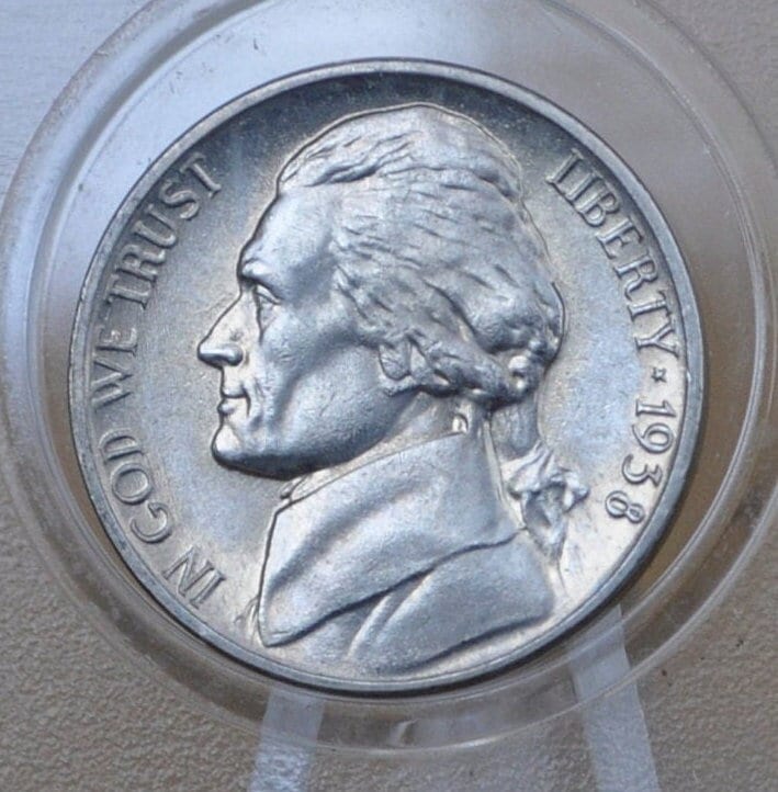 1938-P Jefferson Nickel - Choose by Grade - XF-BU (Uncirculated) Condition - Philadelphia Mint - 1938 P Nickel Jefferson