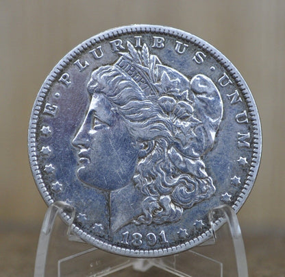 1891-O Morgan Silver Dollar - XF (Extremely Fine) Grade / Condition, Cleaned - New Orleans Mint - 1891 O Morgan Silver - 1891O Morgan Dollar