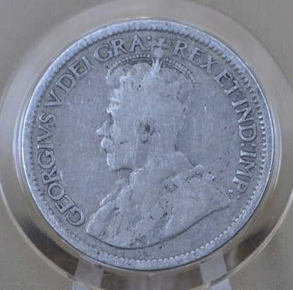 1917 Canadian Silver 10 Cent Coin - VG (Very Good) Condition - King George - Canada 10 Cent Sterling Silver 1917 Canada