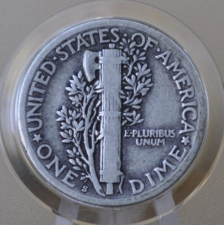 1917-S Mercury Silver Dime - Choose by Grade - San Francisco Mint - 1917 S Winged Liberty Head Dime - Silver US Dime 1917 S Mercury