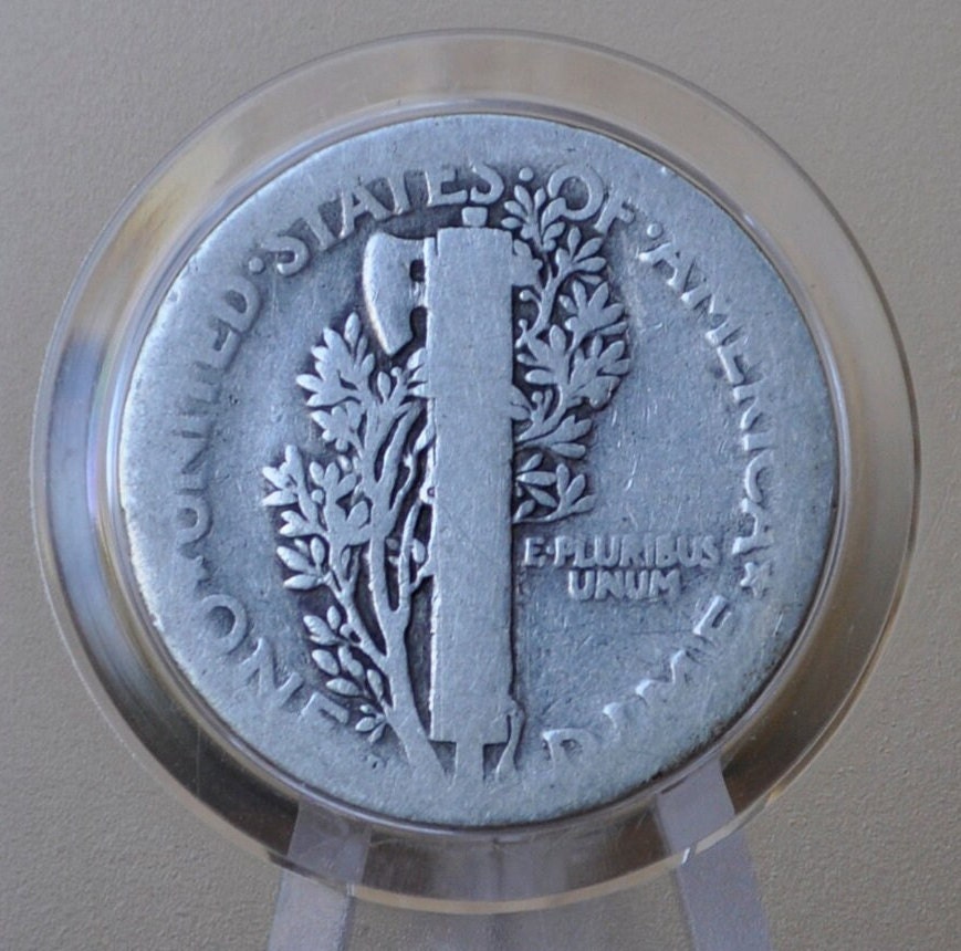 1925-D Mercury Silver Dime - AG-G (About Good to Good) Condition - Denver Mint - 1925 D Winged Liberty Head Silver Dime 1925 D Mercury Dime