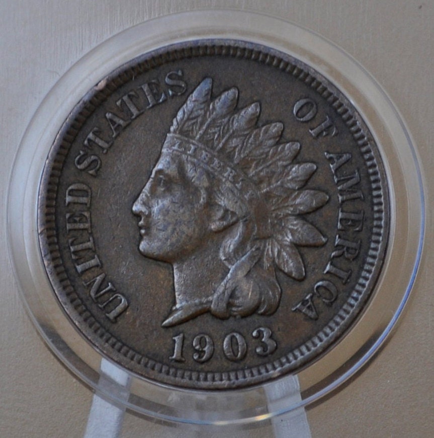 1903 Indian Head Penny - G-VF (Good to Very Fine) Choose by Grade - 1903 Indian Head Cent - Cent 1903 Penny - Great Detail