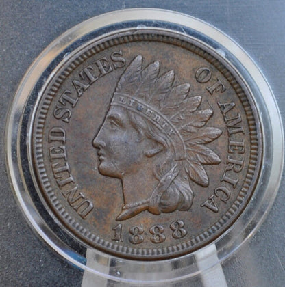 1888 Indian Head Penny - XF (Extremely Fine) Grade / Condition - 1888 Indian Head Cent - 1888 Penny - 1888 Cent