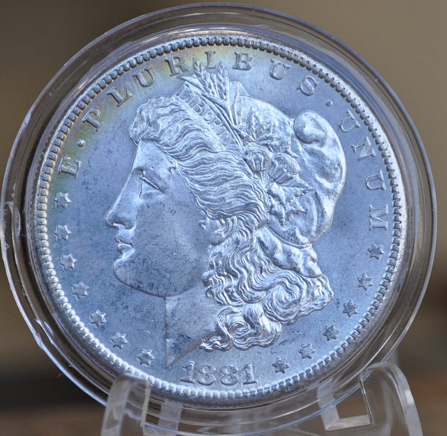 1881-S Morgan Silver Dollar - MS60/BU (Uncirculated) Grade, Beautiful Mint Luster - San Francisco Mint - 1881 S Morgan Dollar - High Grade