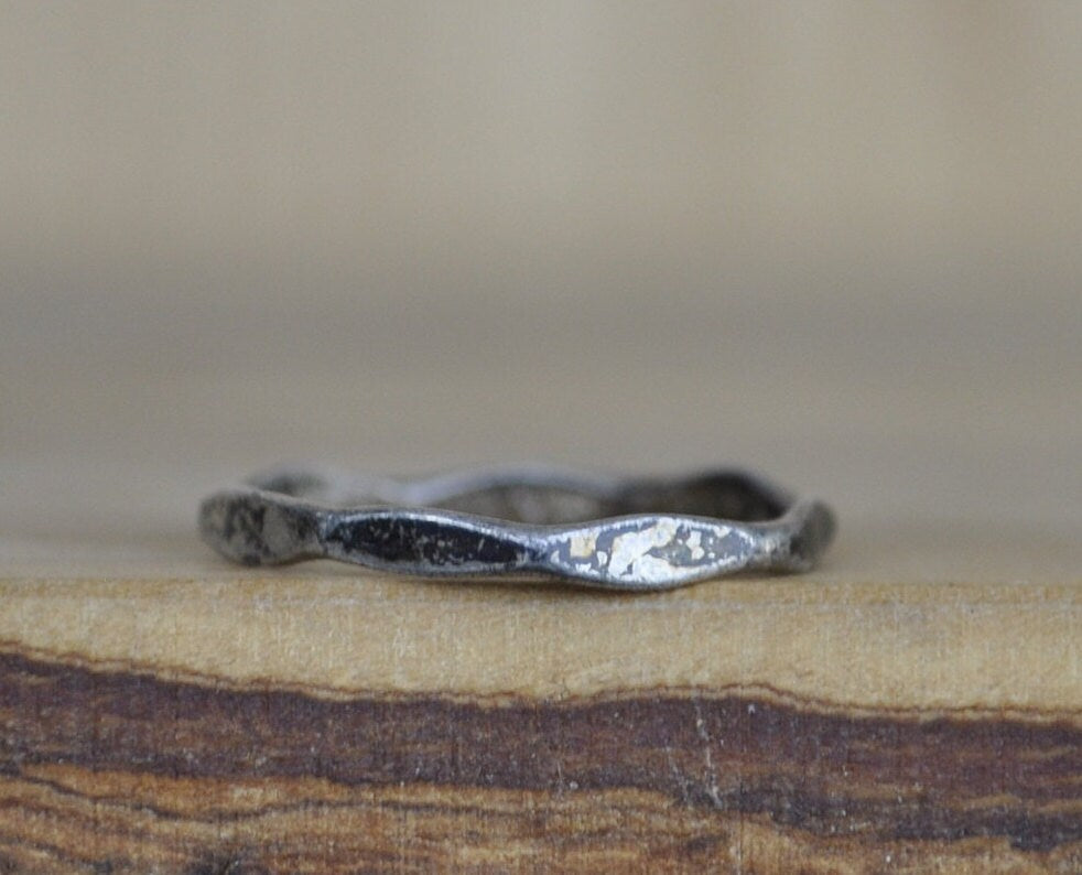 Antique Silver Ring - Size 5 Ring Size 5 (15.7 MM Band) - Simple Design - Vintage Rings Silver - Stirling Silver