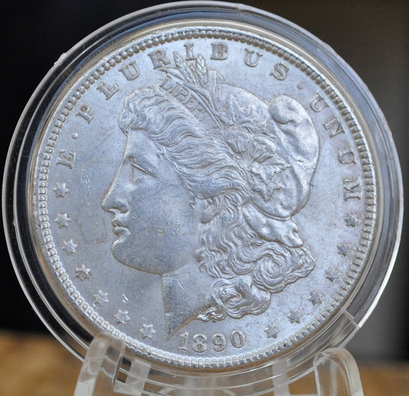 1890 Morgan Silver Dollar - AU (About Uncirculated) Condition - Philadelphia Mint - 1890 P Morgan Silver Dollar 1890 - Beautiful Coin