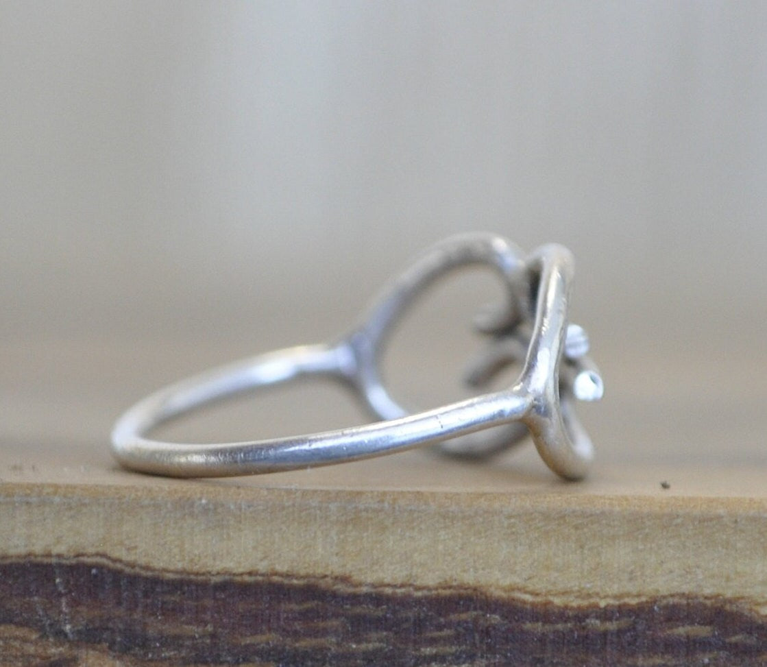 Antique Sterling Silver Ring - Size 6 Ring Size 6 (16.5 MM Band) - Super Simple Design - Vintage Rings Silver - 925 Silver