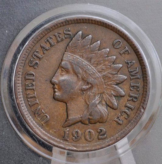1902 Indian Head Penny - VF (Very Fine) Grade / Condition - Great Detail - 1900 Indian Head Cent - Cent 1900 Penny