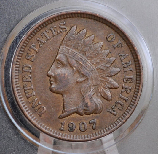 1907 Indian Head Penny - XF (Extremely Fine) Grade / Condition - Indian Head Cent 1907