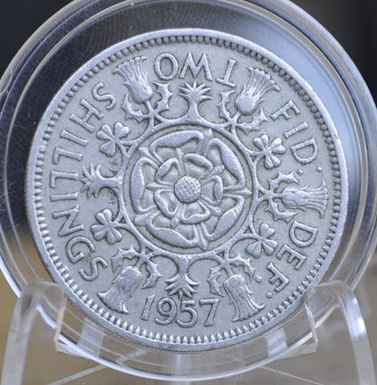 1957 Great Britain Two Shillings 1957 - Queen Elizabeth II - 2 Shilling UK 1957 Coin