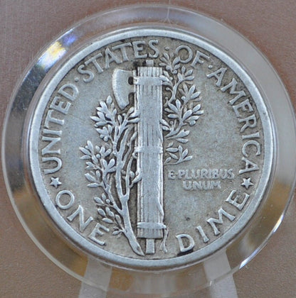 1929 Mercury Silver Dime - VF (Very Fine) Grade - Philadelphia Mint - 1929 P Mercury Dime - 1929P Winged Liberty Head Dime