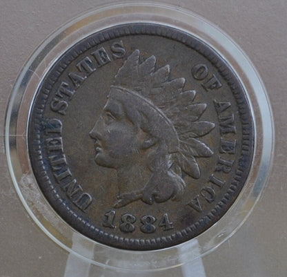 1884 Indian Head Penny - VG-F (Very Good to Fine) Condition - Good Date - 1884 Indian Cent