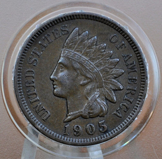 1905 Indian Head Penny - XF (Extremely Fine) Grade / Condition - Indian Head Cent 1905 - US 1 Cent 1905 - Indian Head Pennies