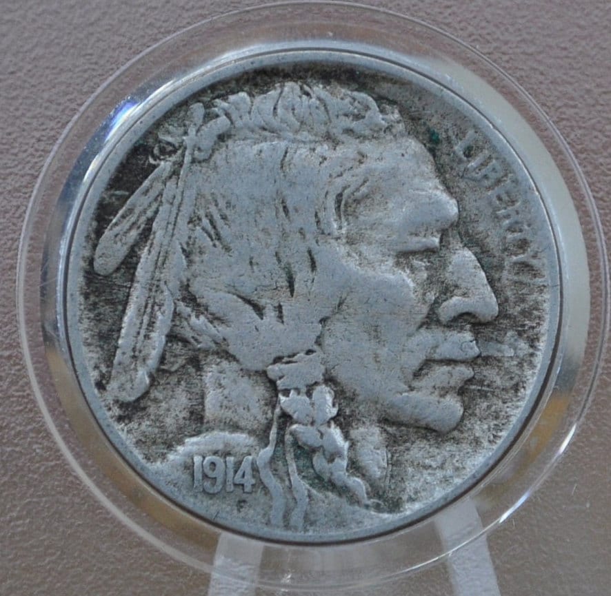 1914 Buffalo Nickel - VF-XF (Very to Extremely Fine) Choose by Grade - Philadelphia Mint - 1914 P Nickel Indian Head Nickel 1914 Better Date