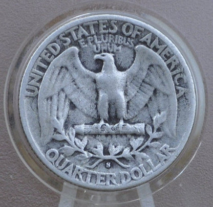 1945-S Washington Silver Quarter - F-AU (Fine to About Uncirculated) Grade / Condition - San Francisco Mint - 1945 S Silver Quarter 1945 S