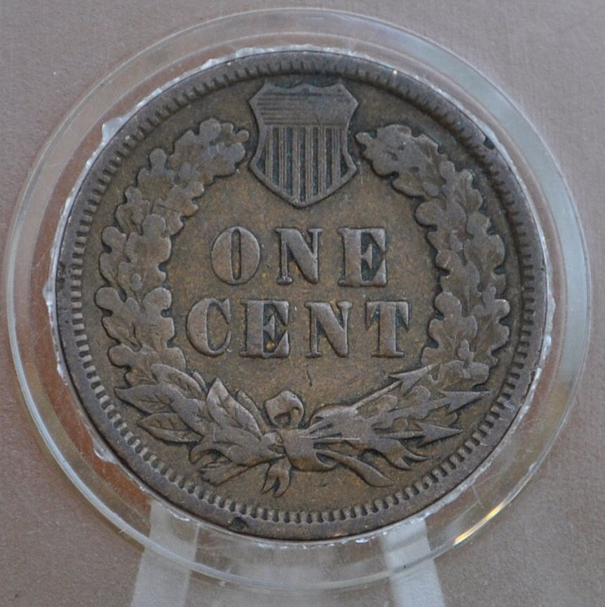 1890 Indian Head Penny - Good Date - G-VG (Good to Very Good) Grade / Condition - Indian Head Cent 1890