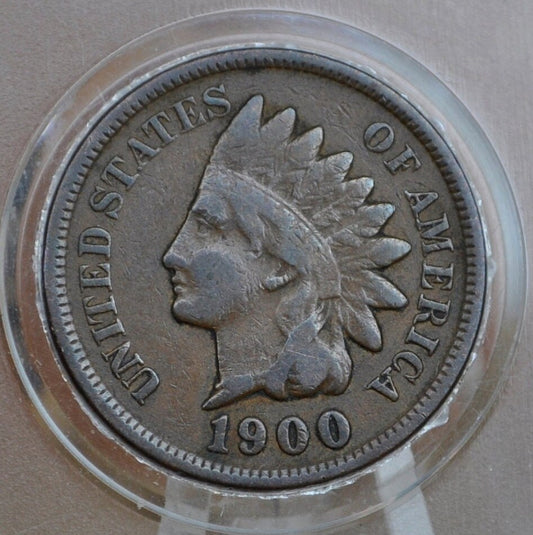 1900 Indian Head Penny - Great condition VG (Very Good) to F (Fine) - 1900 One Penny US - Indian Head Cent 1900
