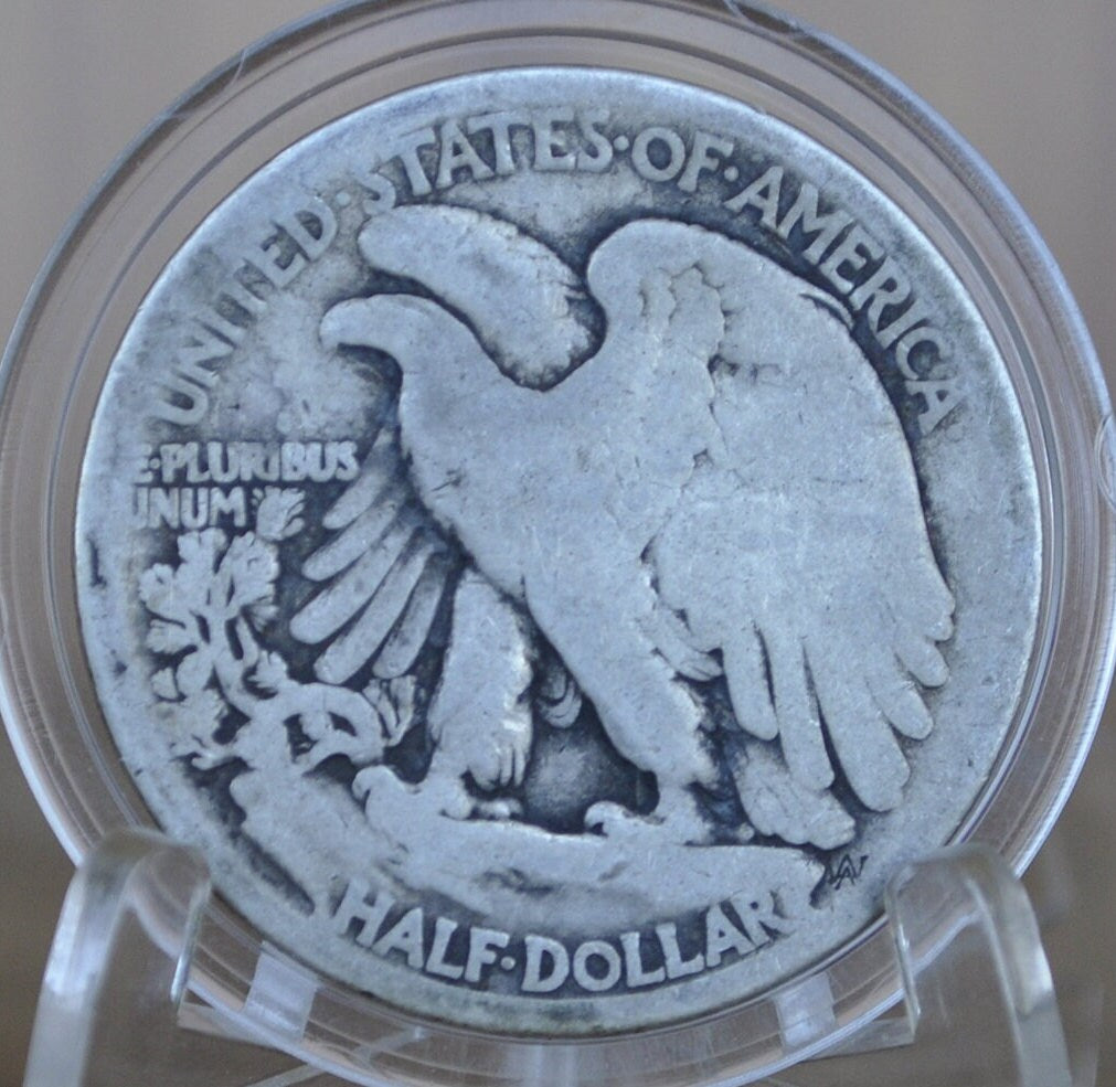 1916-D Walking Liberty Silver Half Dollar - G (Good) - Key Date - Denver Mint - 1916 D WLH - Half Dollar 1916 D Liberty Walking Half