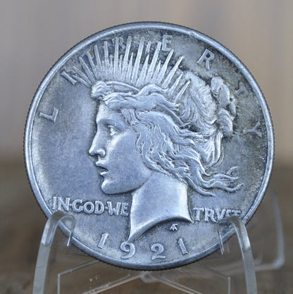 1921 Peace Silver Dollar - AU50 (About Uncirculated) Grade / Condition 1921 High Relief Peace Dollar Silver - Very High Grade, Rare
