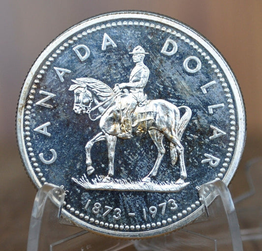 1973 Canadian Silver Dollar - BU (Uncirculated), Prooflike - 50% Silver - Queen Elizabeth II Silver Dollar Canada - Canadian Coin Collection