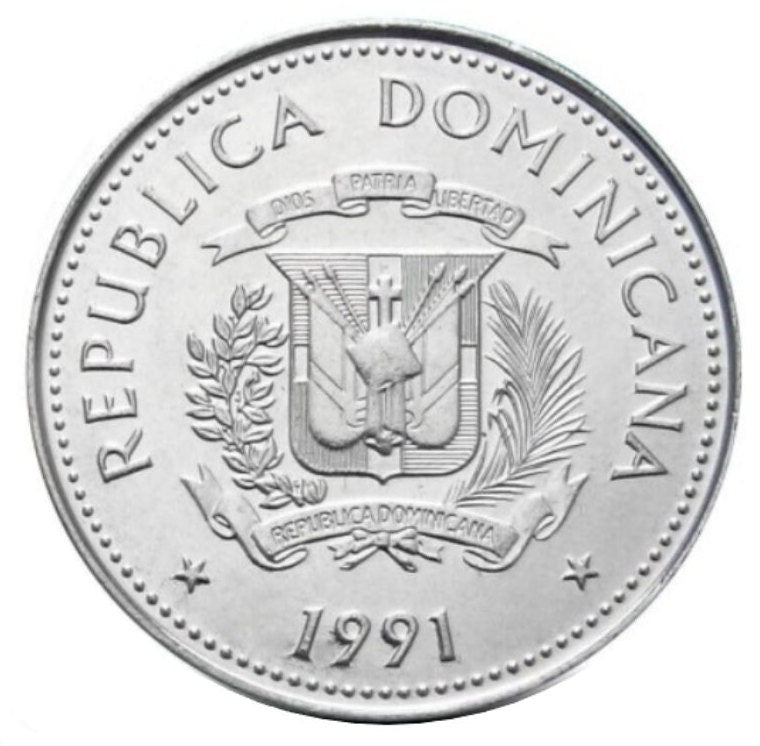 25 Centavos - Dominican Republic - 1989, 1990, 1991 - Choose Year(s) & Quantity