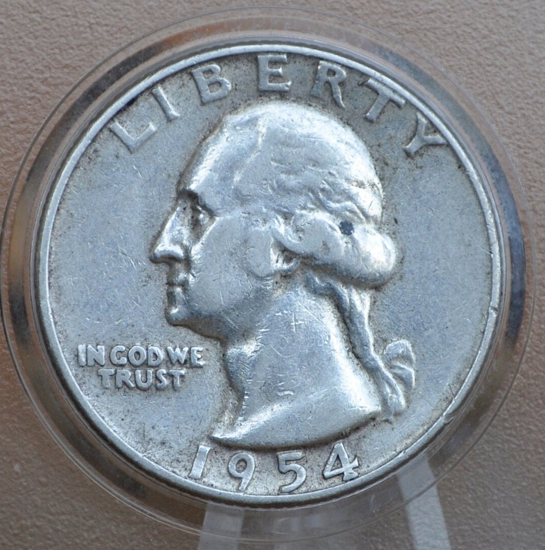 1954 Washington Silver Quarter - Philadelphia Mint - 1954 P Washington - 1954 P Quarter - 1954 Quarter
