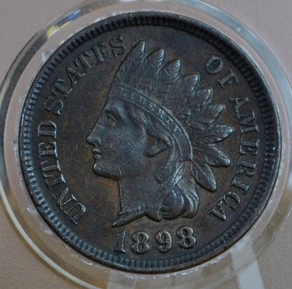 1898 Indian Head Penny - XF-AU Grade / Condition, Choose by Grade - 1898 Indian Head Cent - Cent 1898 Penny - Great Detail & Date