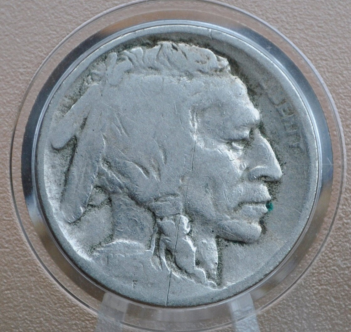 1913 Buffalo Nickel Type 1 - VG (Very Good) Grade - Vintage US Coin First Year Made - 1913 Nickel Type One / Type I 1913 Buffalo