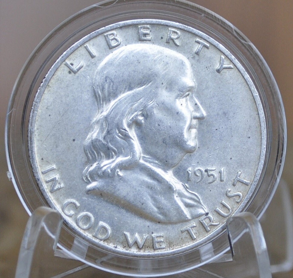 1951 D Franklin Half Dollar - BU (Uncirculated) - Silver Half Dollar - Benjamin Franklin Half Dollar 1951 D - Denver Mint