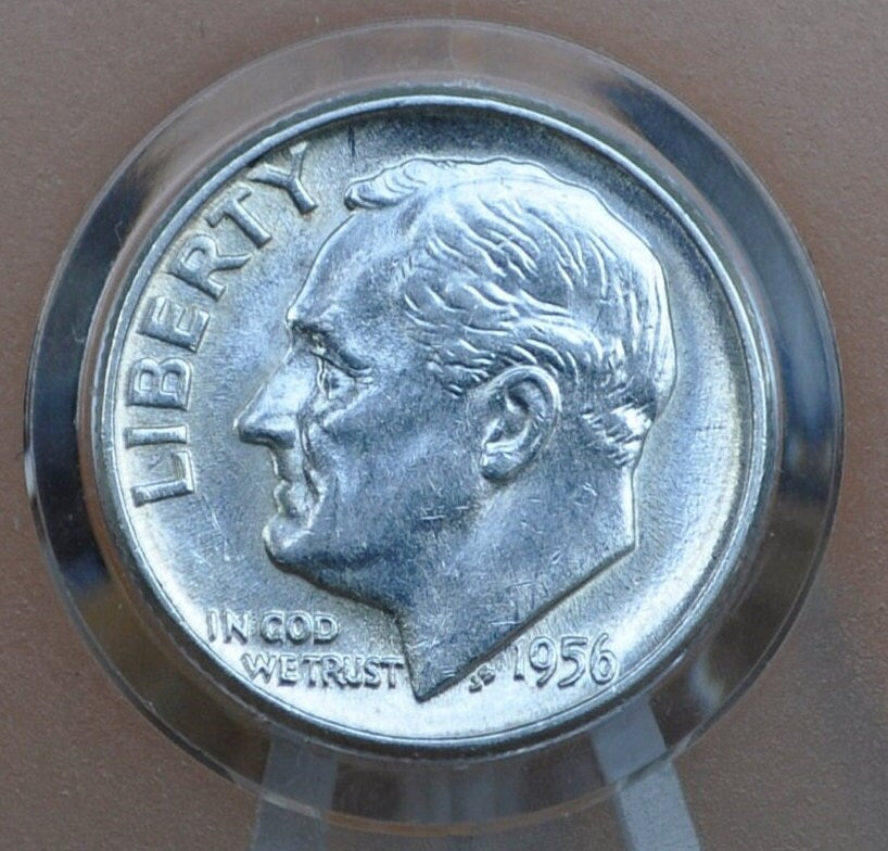 1956 P and D Roosevelt Silver Dimes - Choose Mint and Grade - Roosevelt Dime 1956 P, 1956 D Dime - Circulated & Uncirculated Dimes
