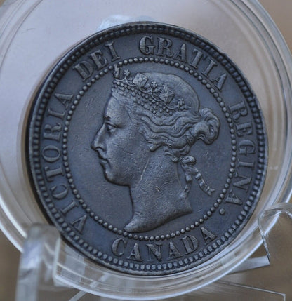 1901 Canadian Cent - VF-XF (Very to Extremely Fine) Condition - Queen Victoria - One Cent Canada 1901 Large Cent - 1901 One Cent