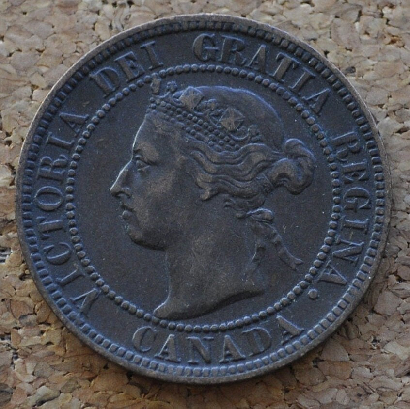 1896 Canadian Cent - VF (Very Fine) Condition - Queen Victoria - One Cent Canada 1896 Large Cent - 1896 Large Cent